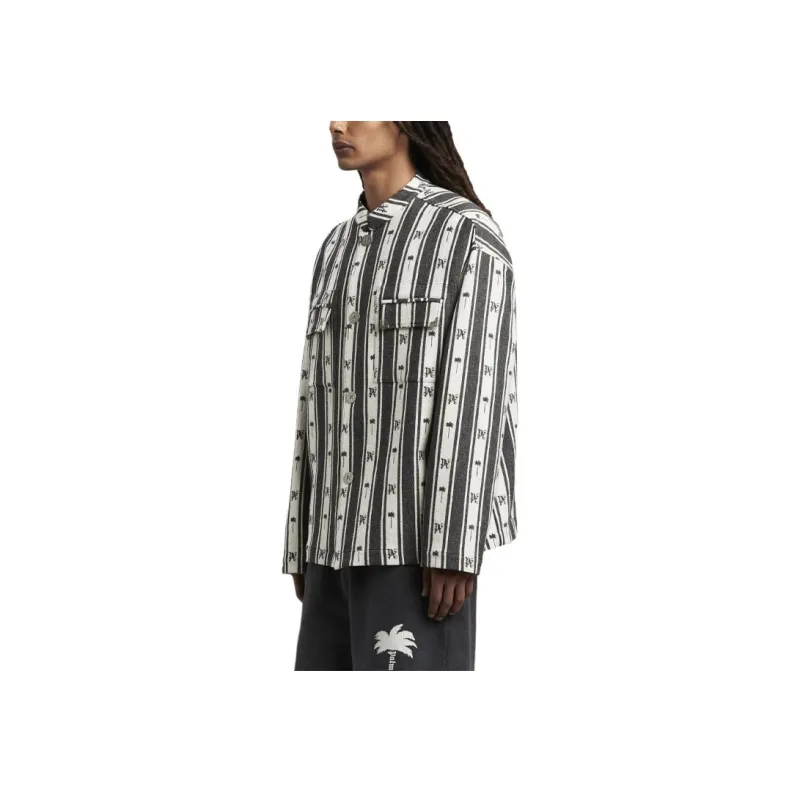 PALM ANGELS Metal Frame Overshirt-3