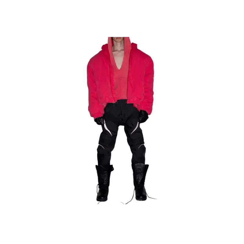 GREG ROSS FW23 Baseball Jacket Unisex Rose Red-3