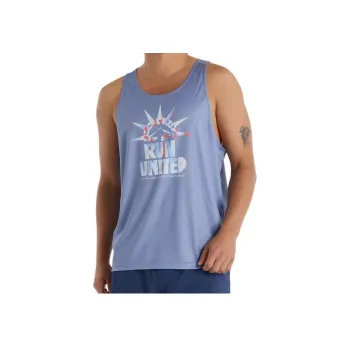 New Balance United Airlines NYC Tank Tops Men's Blue