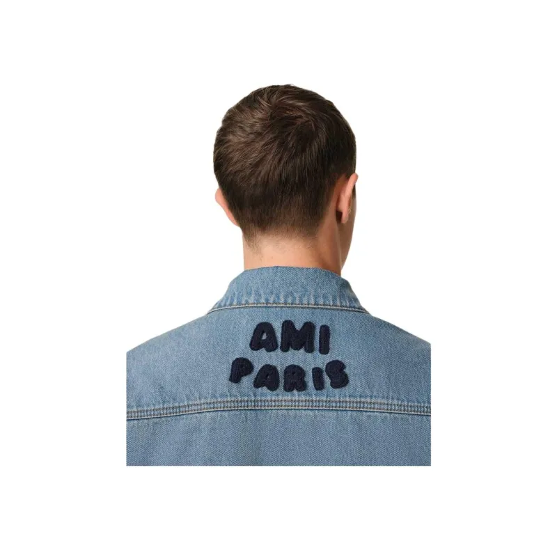 Ami Paris Trucker Long Sleeved Denim Jacket-4