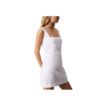 CALVIN KLEIN Sleeveless Dress Europe Version Women's Bright White
