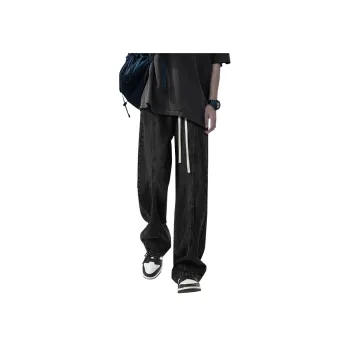 Menglaini Jeans Unisex Black Gray Color