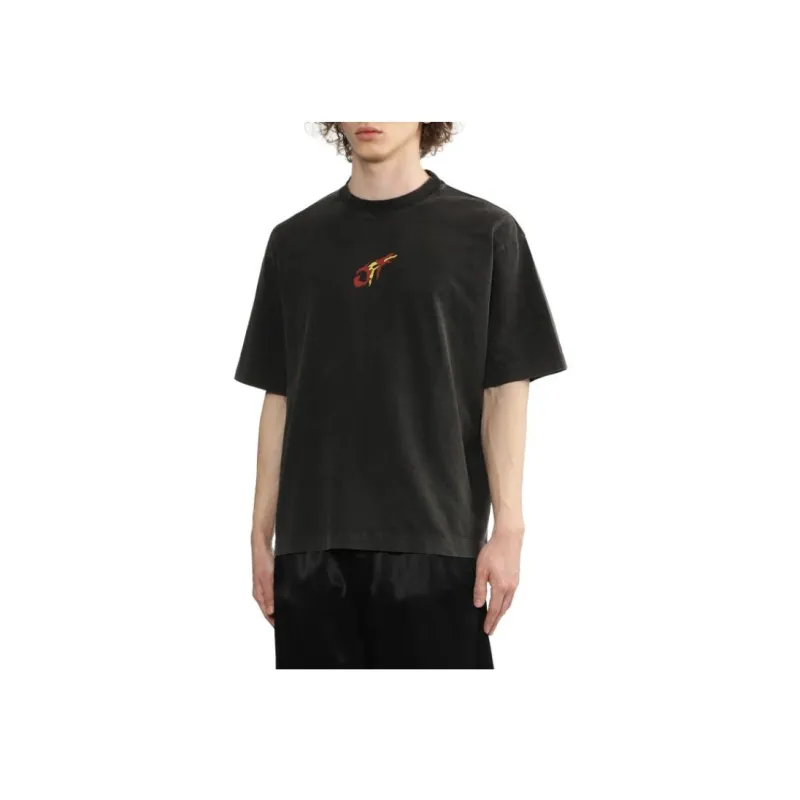OFF WHITE SS24 T Shirt Loose Fit Men's Washed Gray-2