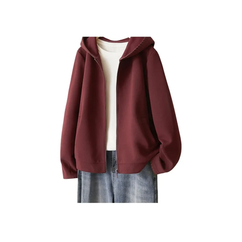 IHIMI Sweatshirt Women's Bordeaux Red-1