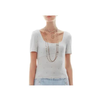 CHANEL T Shirts Women's Gray