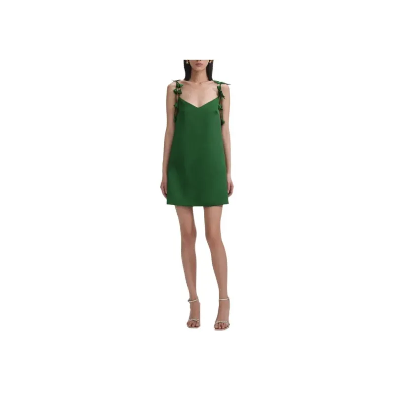 Self portrait Satin Flower embellished Mini Dress-1