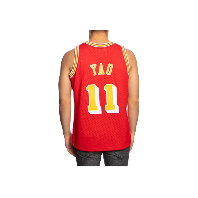 Mitchell Ness Basketball Jerseys Unisex Red-3