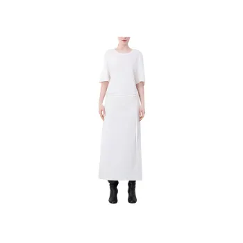 Lemaire Short Sleeved Belted Maxi Dress