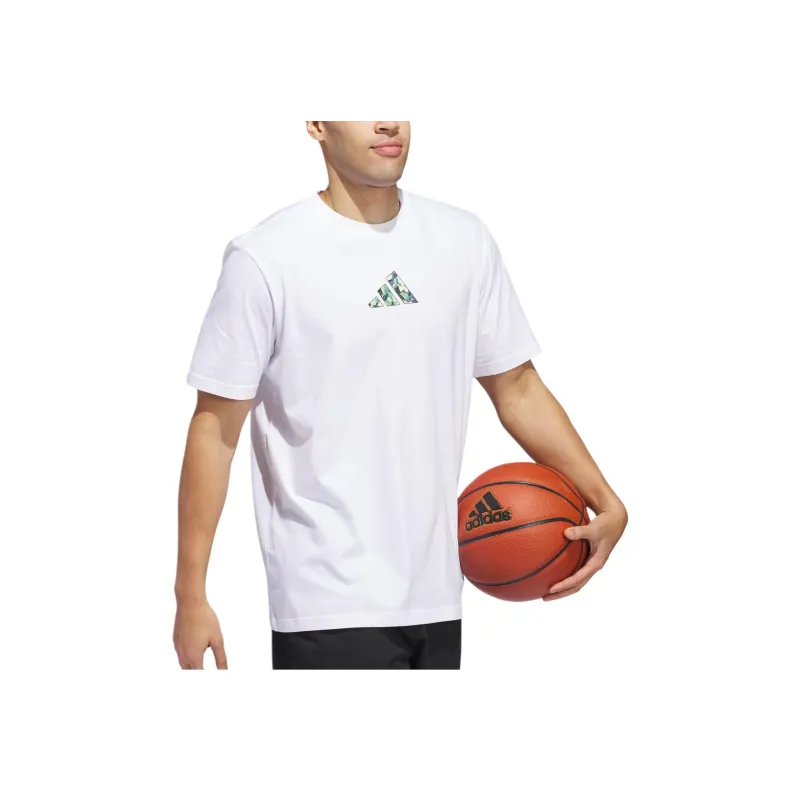 Adidas T Shirts Men White-3