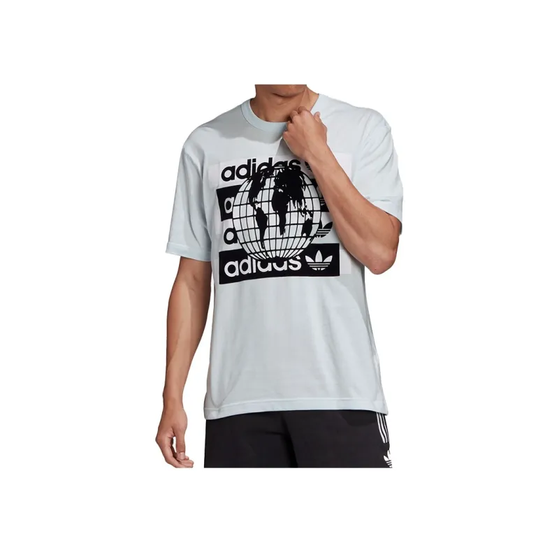 Adidas Originals T Shirt Men's Light Sky Blue-2
