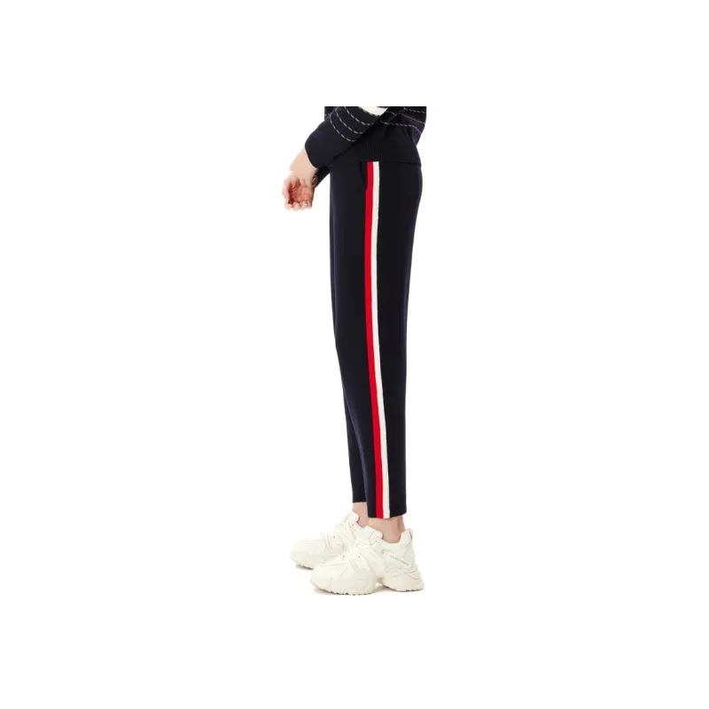 XII BASKET Casual Pants Women's Navy Blue-3