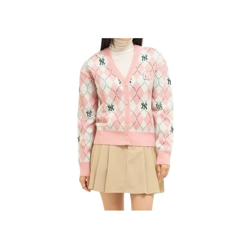 MLB New York Yankees Knitwear Women's Peach Pink-3