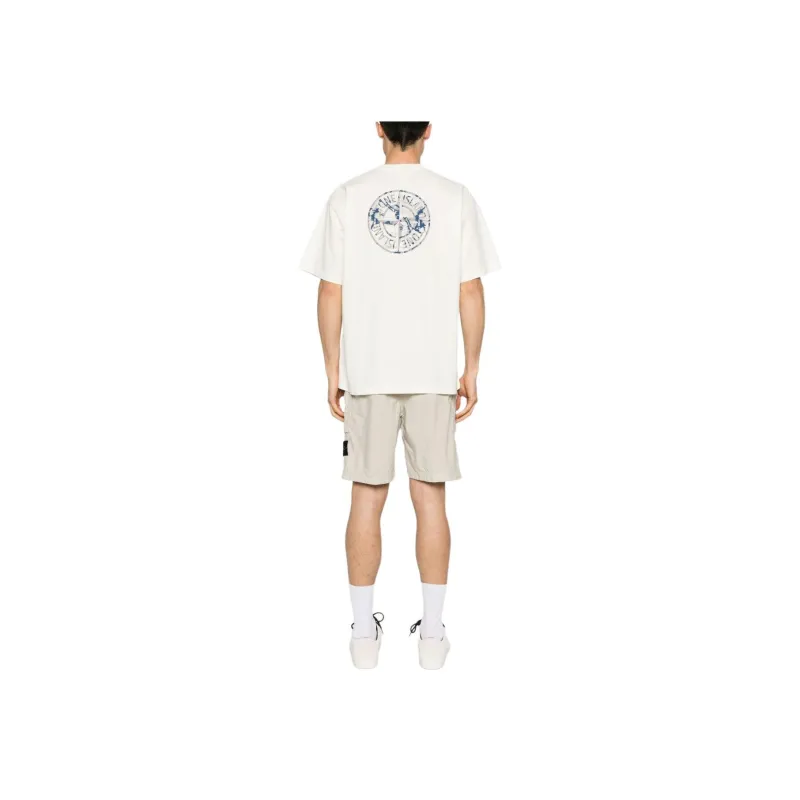 STONE ISLAND Logo Printed Crewneck T Shirt-4