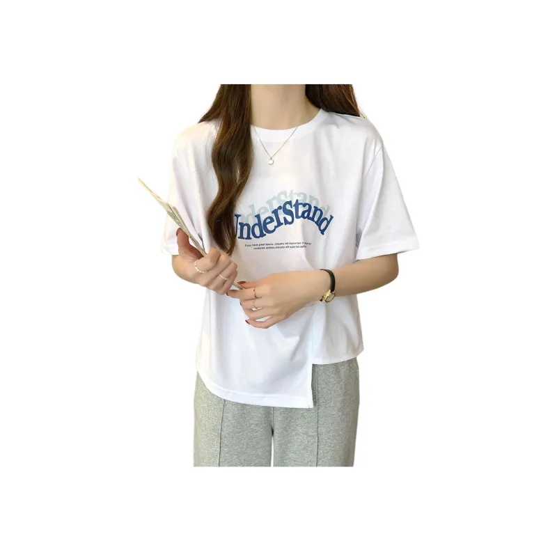 Tonlion T Shirt Women's Raw White-0