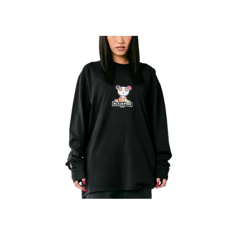BLACKPINK X TAKASHI MURAKAMI Collaboration SS24 T Shirt Unisex Black-2