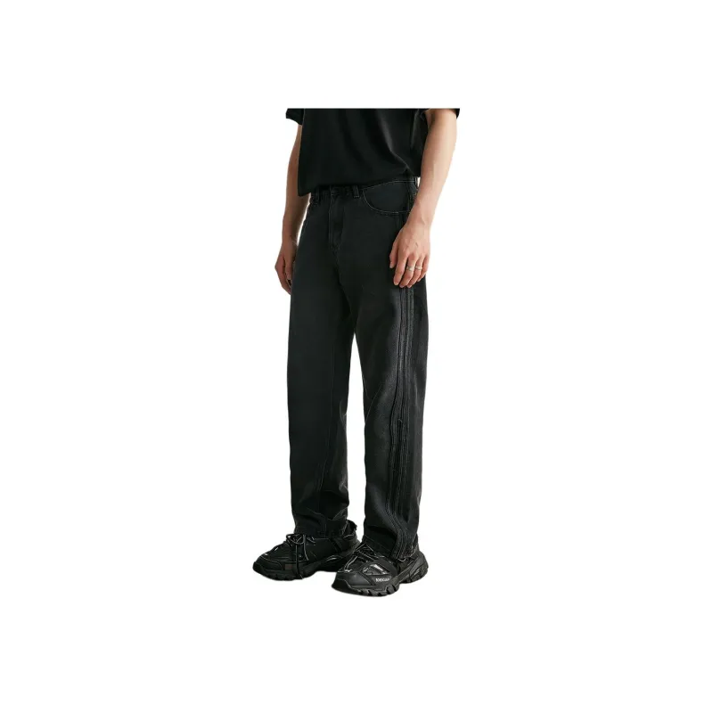 FAIRWHALE Jeans Men's Pure Black-3