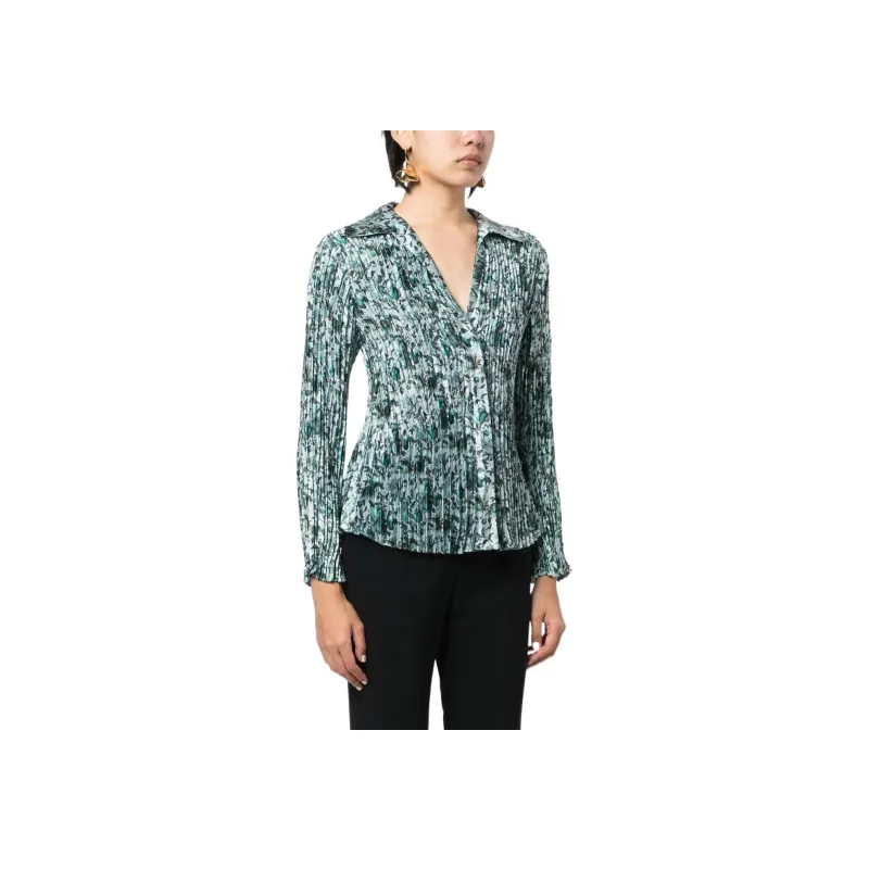 VINCE Berry Blooms Pleated Shirt-3