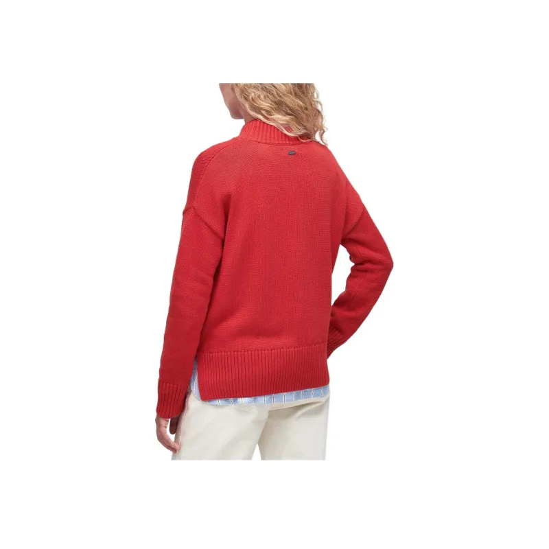 BARBOUR Barbour Sandy Knitted Jumper Sweater Women's Red-2