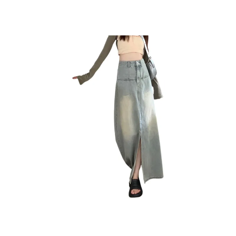 KAISER Denim Long Skirt Women's Light Blue-0