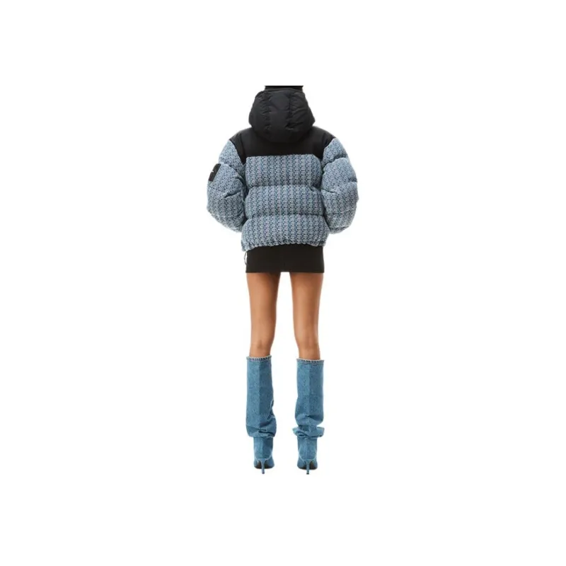 alexander wang LOGO JACQUARD COLORBLOCK PUFFER-1