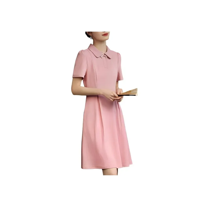 XWI SS24 Short Sleeved Dress Women's Light Pink-3