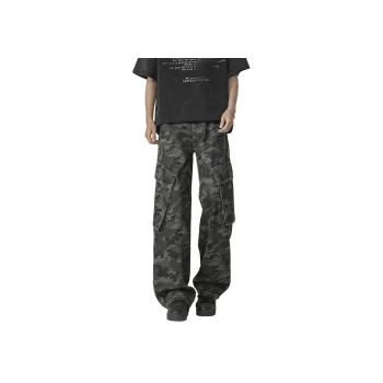 FONDLOOK Jeans Men's Camouflage Gray