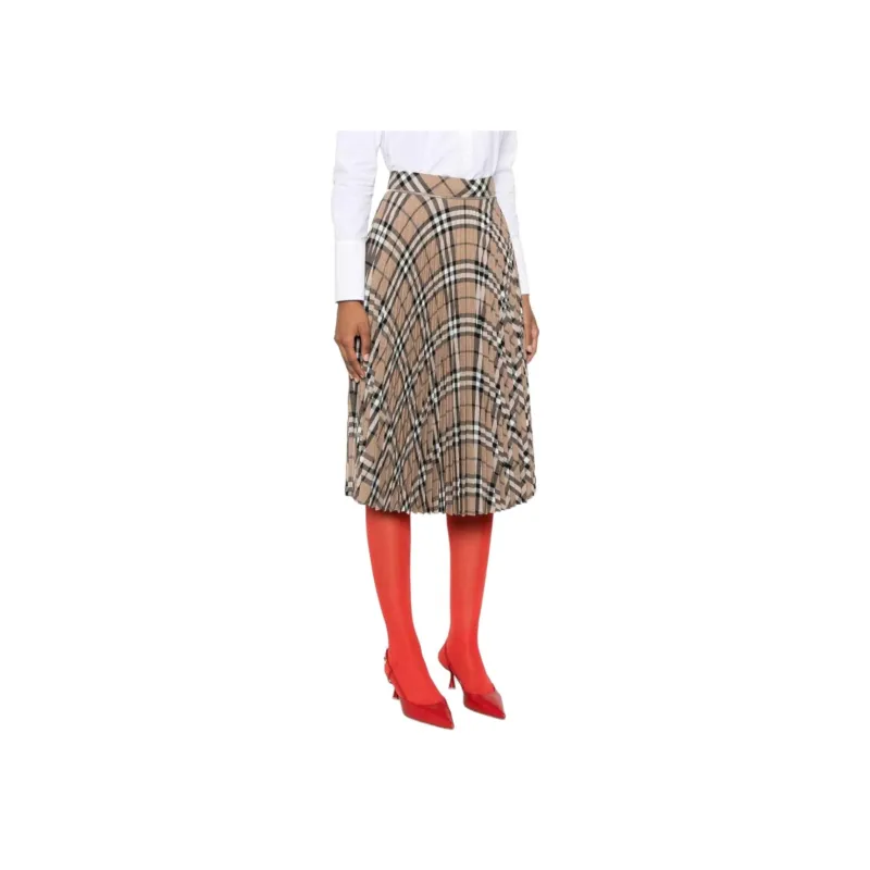 Burberry SS24 Casual Long Skirts Women's Umber-1