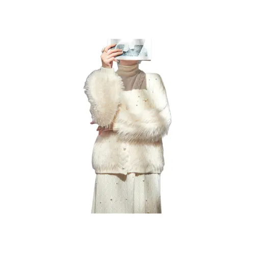 DESIGNER UNCLE 화이트 여성 스웨터