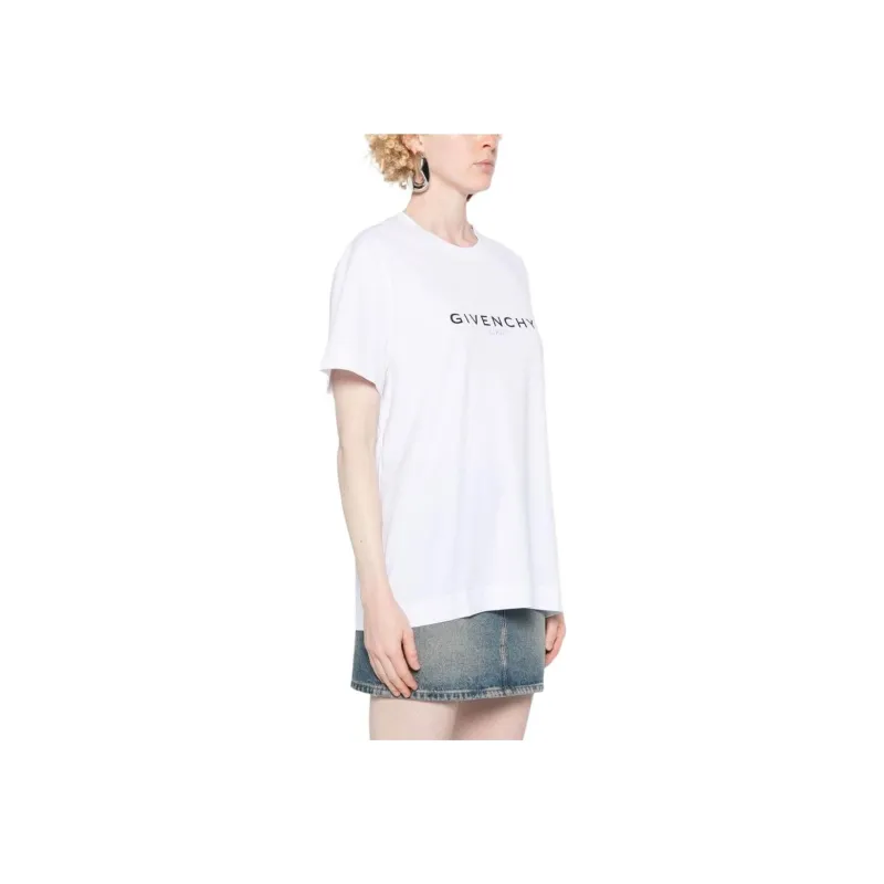 Givenchy Logo Printed Crewneck T Shirt-4
