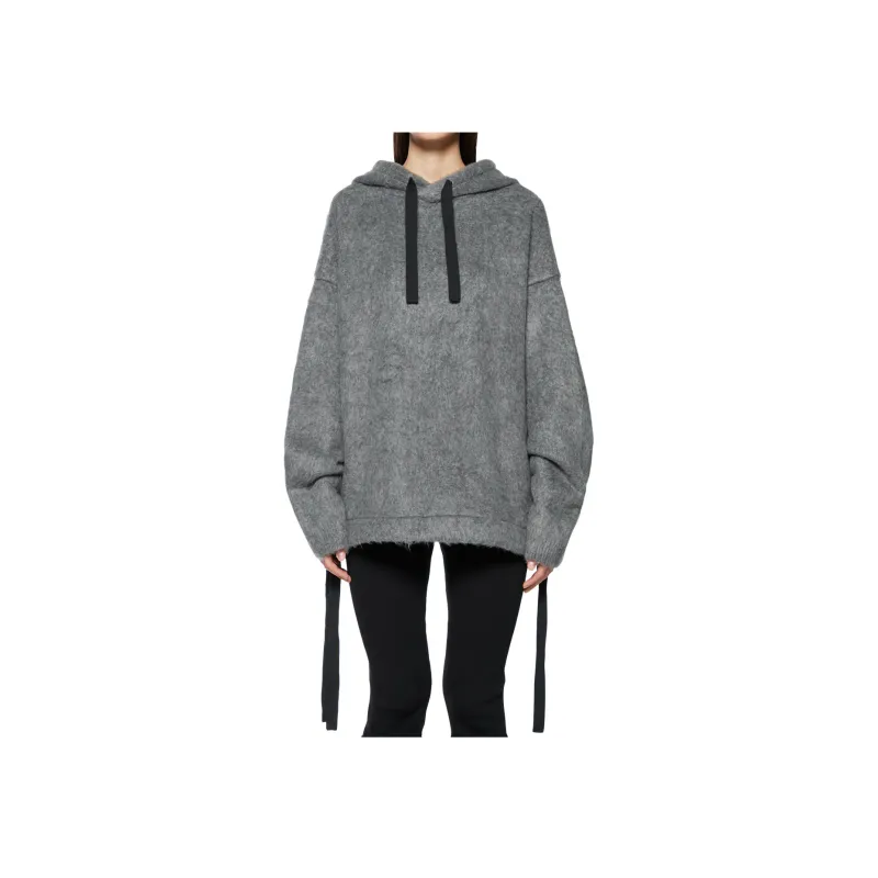 Onitsuka Tiger WS KNIT HOODIE DRESS Sweatshirt Women's Gray-2