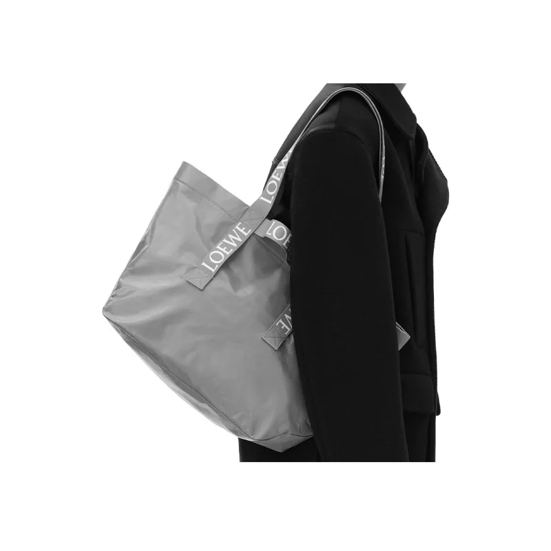 LOEWE Fold Shopper In Paper Calfskin Tan-6