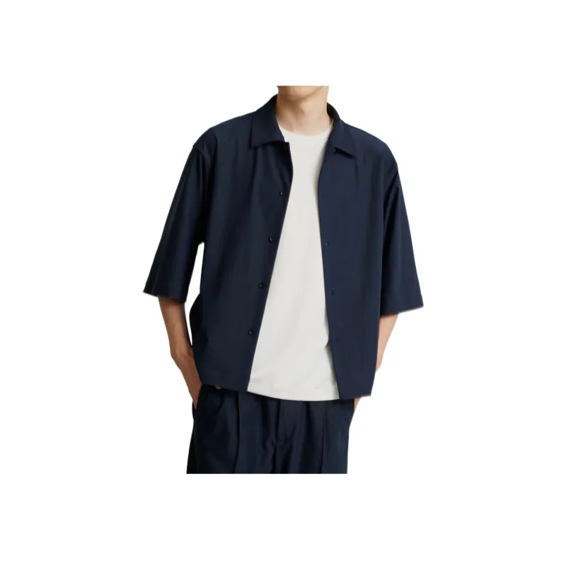 PUBLIC TOKYO FW24 Shirt Men's Dark Marine Blue-0