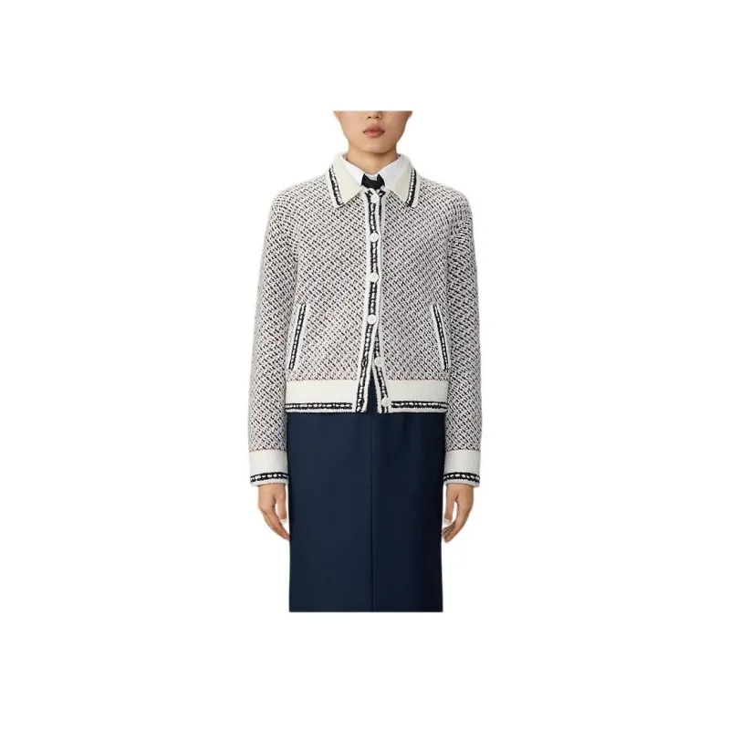 THOM BROWNE Spread collar Tweed Bomber Jacket-2