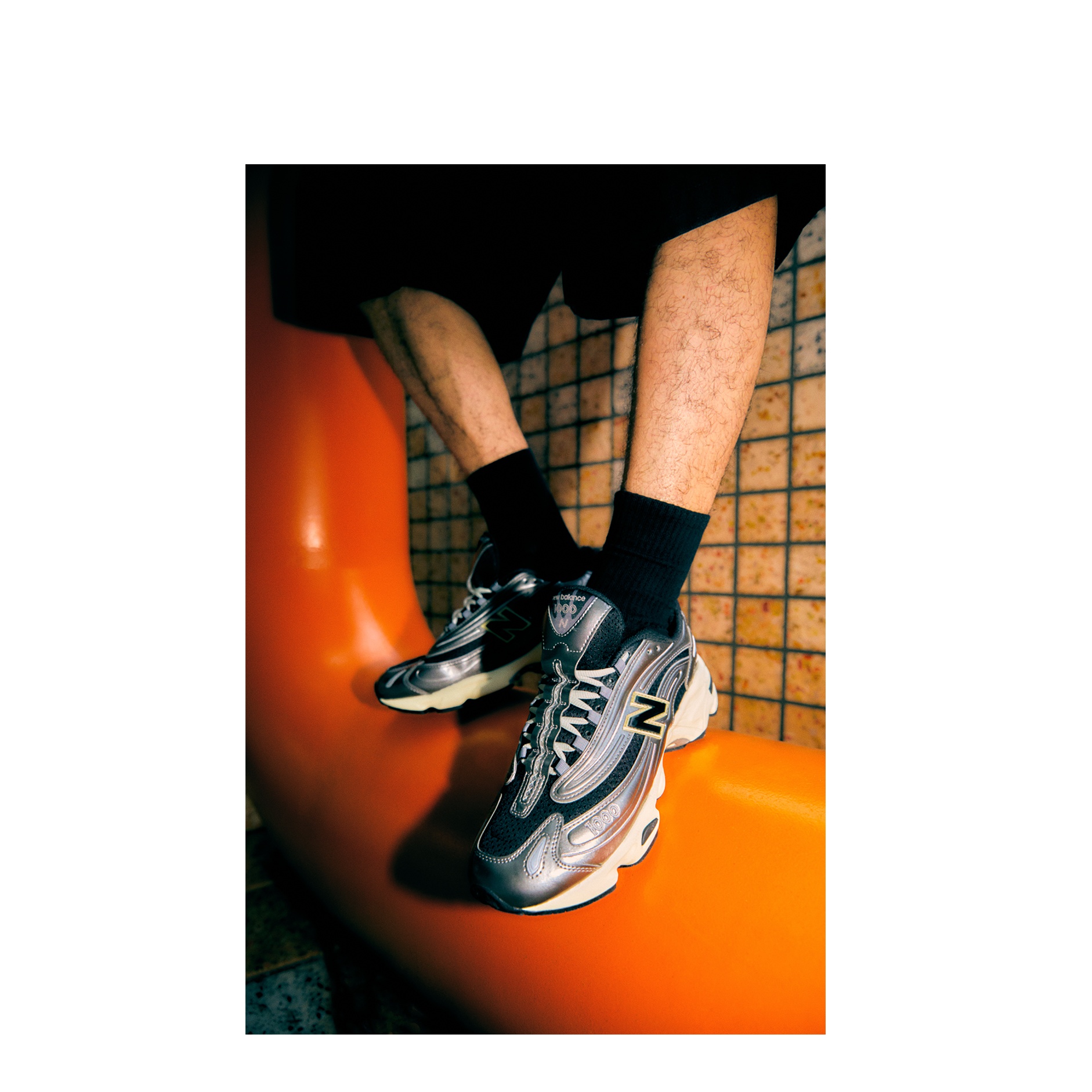 ★【New Balance】 1000 Black Silver llic★ New Balance 1000 