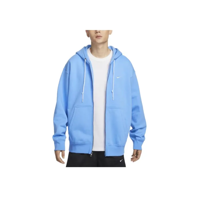 Nike Solo Swoosh Zip Up Drawstring Hoodie-3