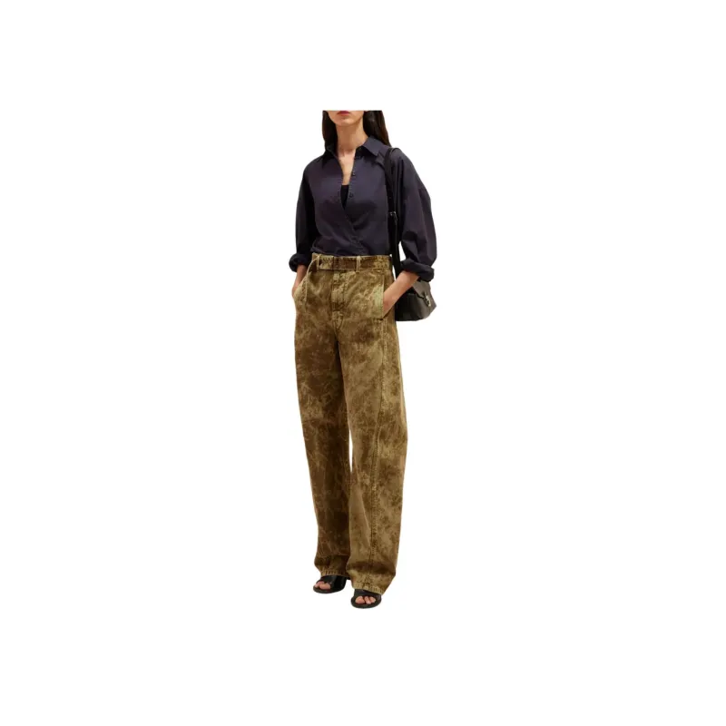 Lemaire Twisted Belted Pants 'Acid Snow Bronze'-1