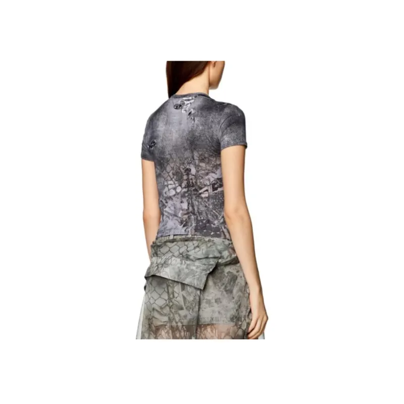 DIESEL T Uncski Abstract print T shirt-2