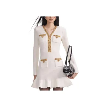 Self portrait Lurex Knitted Mini Dress