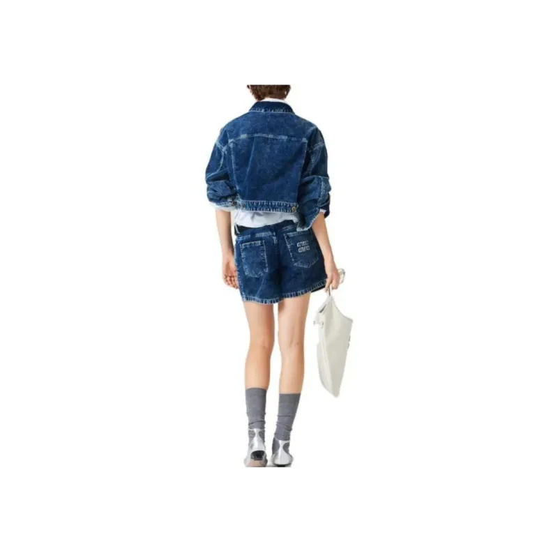 MIU MIU Denim Jackets Women's Blue-2