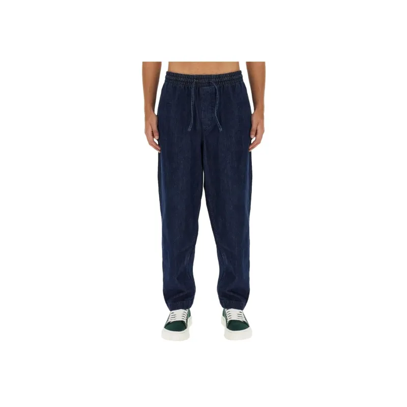YMC Alva Drawstring Denim Skater Trousers-0