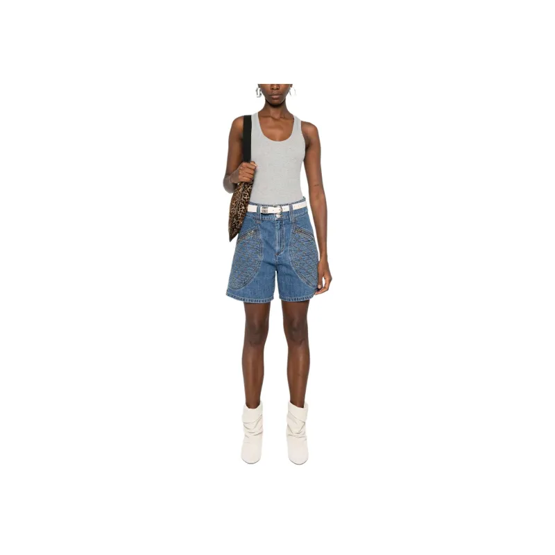 ISABEL MARANT Candice High rise Denim Shorts-1