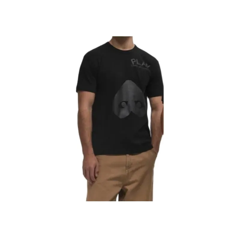 CDG Play Logo Heart Print T Shirt-2