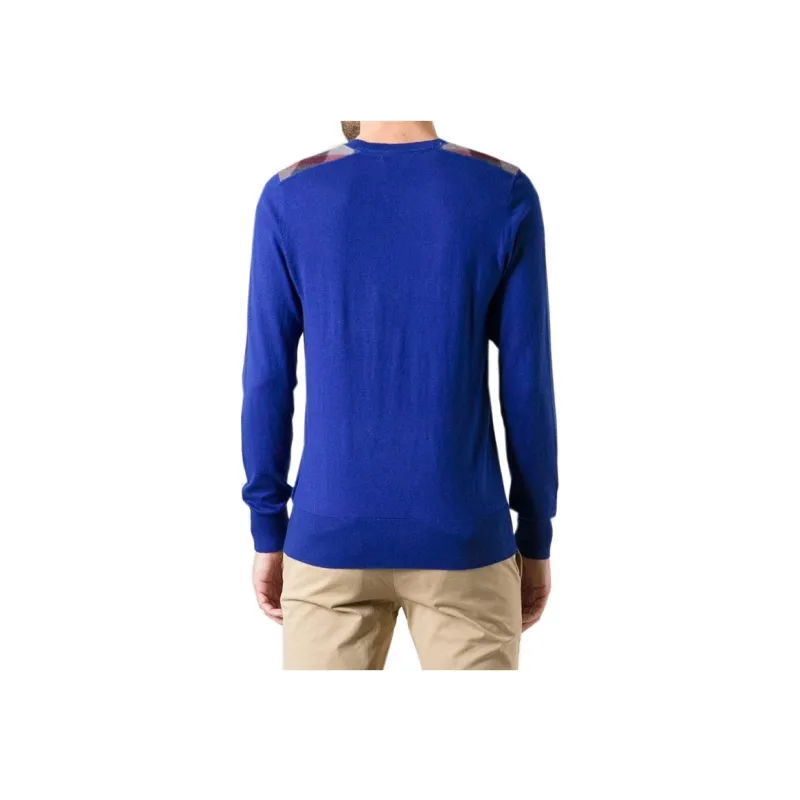 Burberry Cashmere Sweaters Men Blue-2