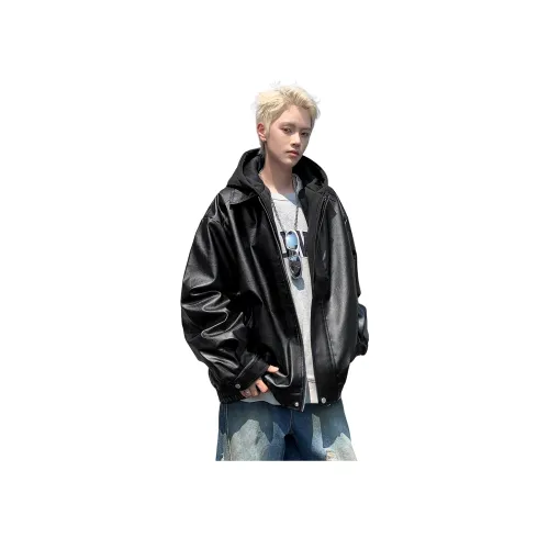 GWAF 남녀공용 가죽 자켓