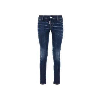 DSQUARED 2 Distressed Dark Clean Wash Jennifer Jeans