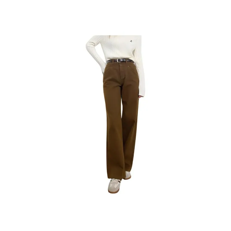 3COLOUR Casual Pants Women's Coffee-3