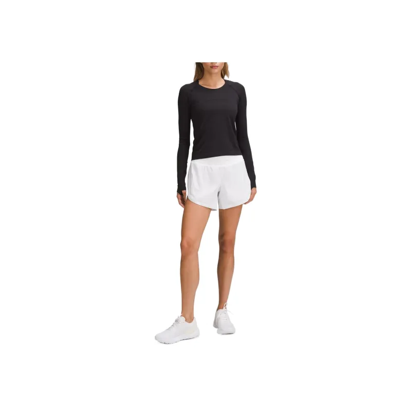 Lululemon Track That Mid Rise Lined Short Sports Shorts 5' Women's White White-2