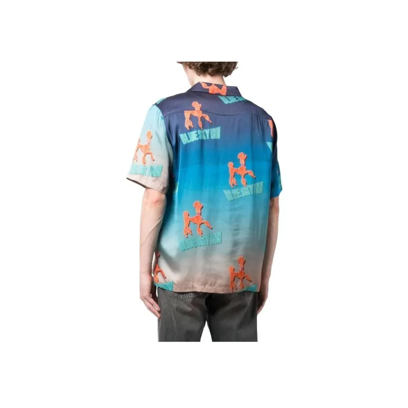 Blue Sky Inn Dog print Short sleeve Shirt-1