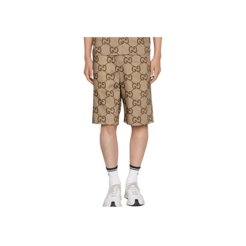 GUCCI Pineapple SS22 Casual Shorts Men's Brown-1