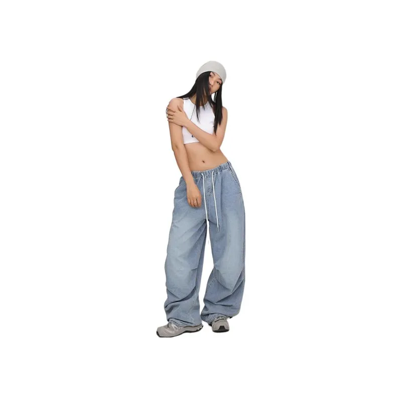 PZHK Jeans Women's Blue Shopping Bag Included-0